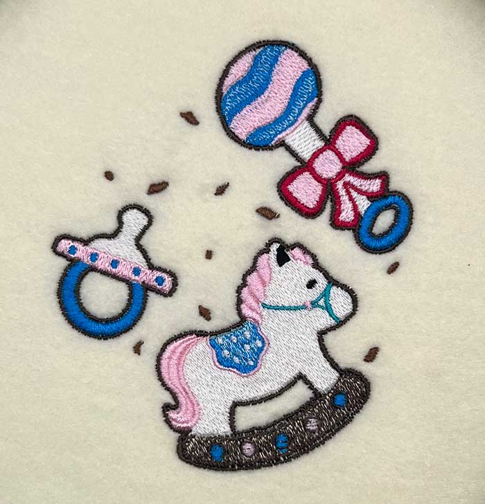 baby shower sugar cookies embroidery design