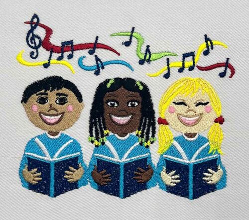 Kids Choir embroidery design