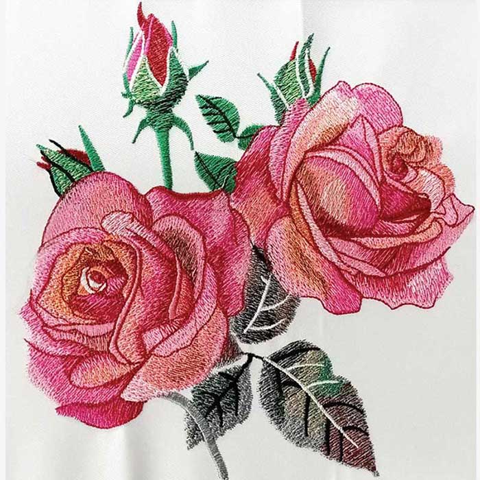 Pink Rose Embroidery Legacy Design 6