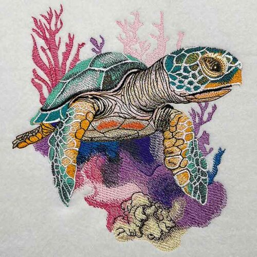 Sea Turtle Embroidery Legacy Design 5