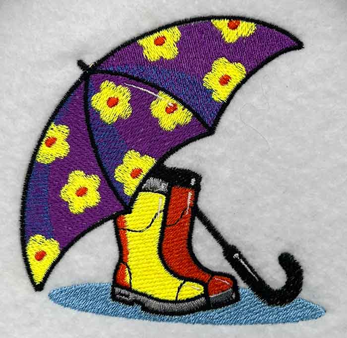 Rain Gear-embroidery design