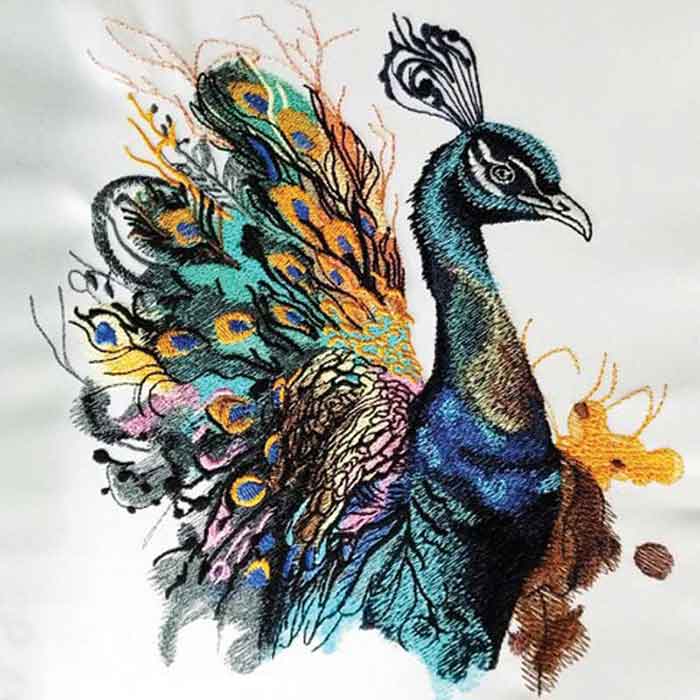 Peacock Embroidery Legacy Design 6