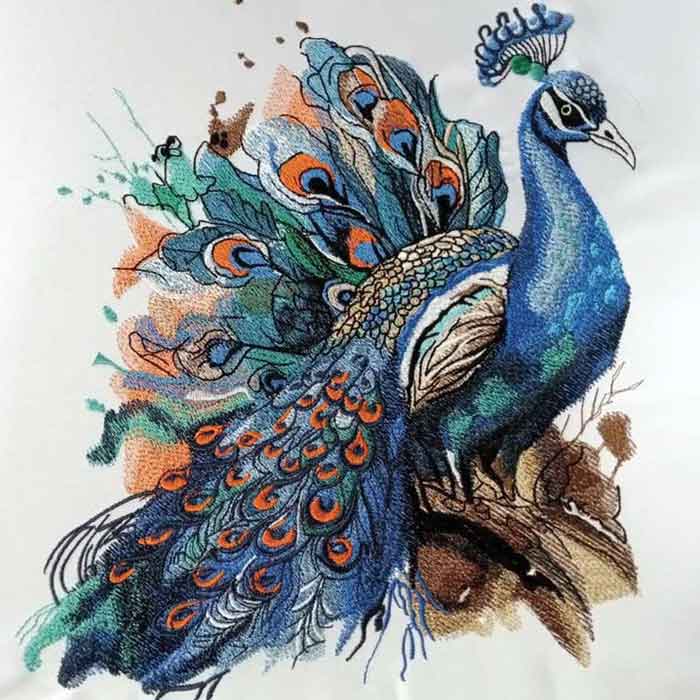 Peacock Embroidery Legacy Design 5