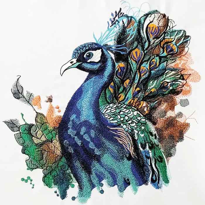 Peacock Embroidery Legacy Design 4