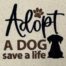 adopt a dog embroidery design