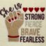 strong fierce brave embroidery design