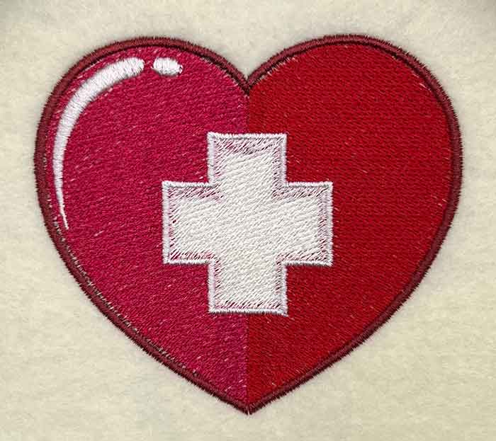 Medical Heart embroidery design