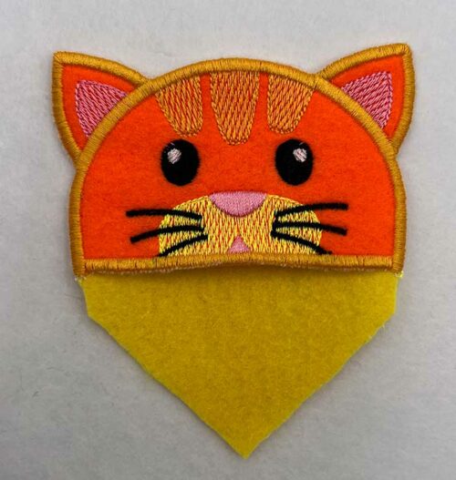 Cat Corner Bookmark embroidery design
