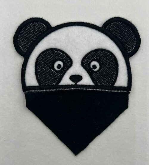 Panda Corner Bookmark embroidery design