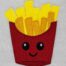 cute french fries embroidery design