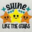 shine stars embroidery design
