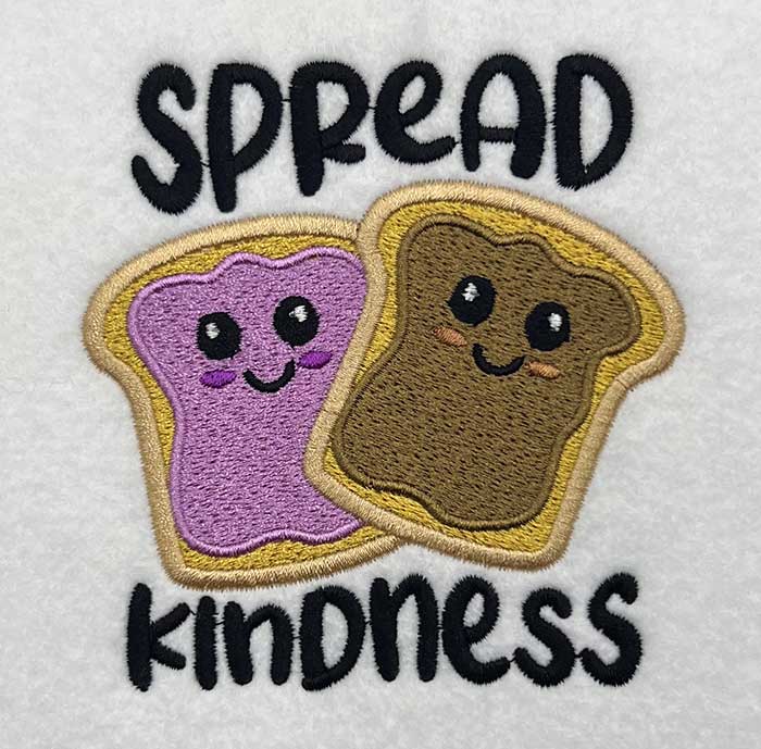 spread kindness embroidery design