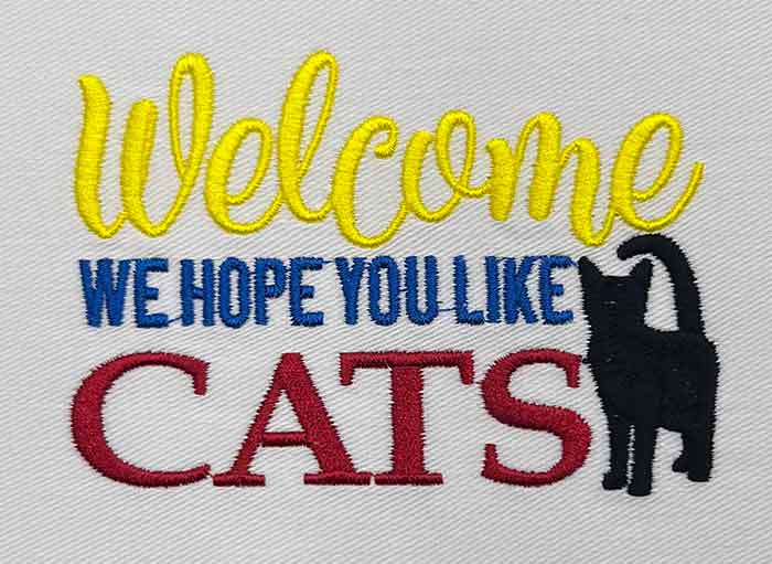 Hope you like cats embroidery design