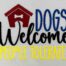 dogs welcome embroidery design