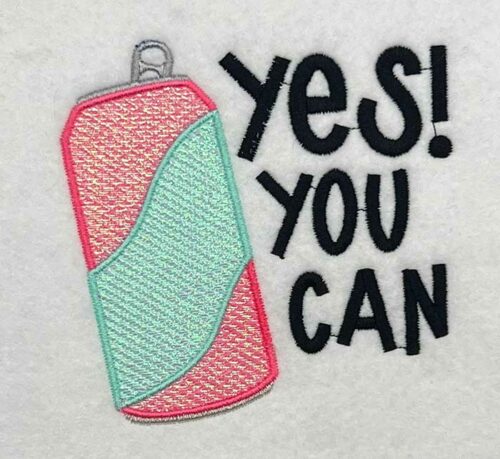 yes you can mylar embroidery design