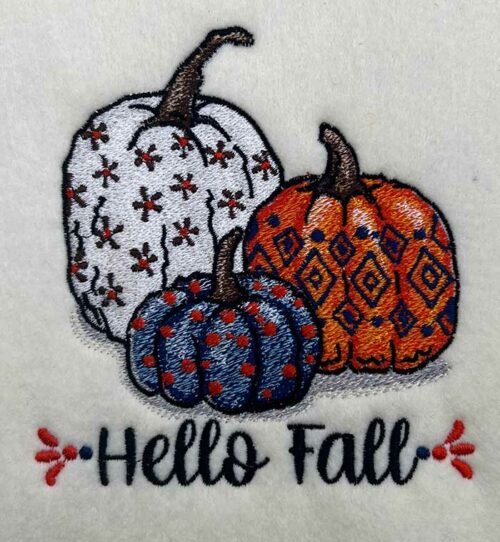 Hello Fall embroidery design