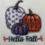 Hello Fall embroidery design