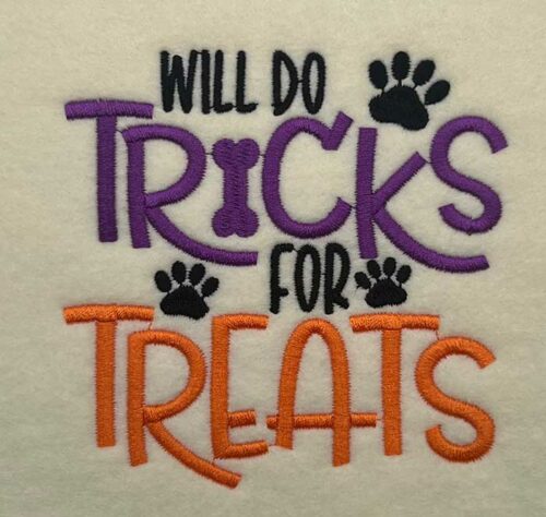 tricks for treats embroidery design
