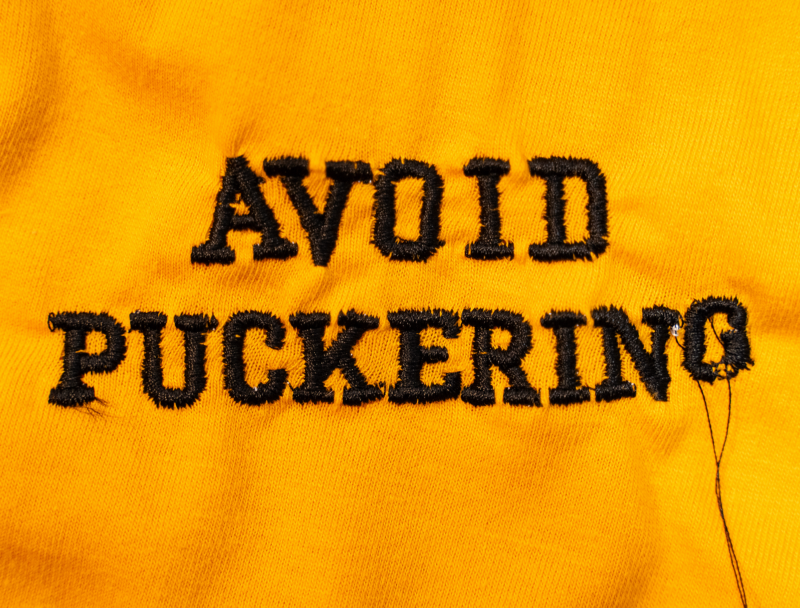 avoiding puckering
