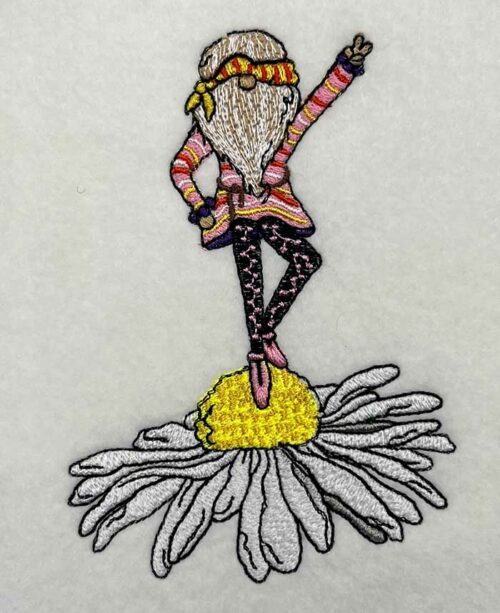 Groovey gnome embroidery design
