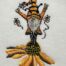 honey bee gnome embroidery design