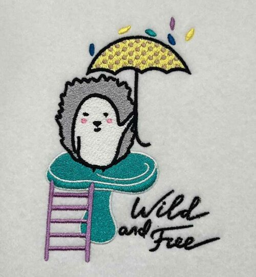 wild and free embroidery design