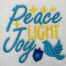 joy light peace embroidery design