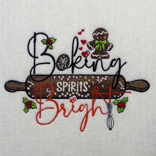 baking spirits embroidery design