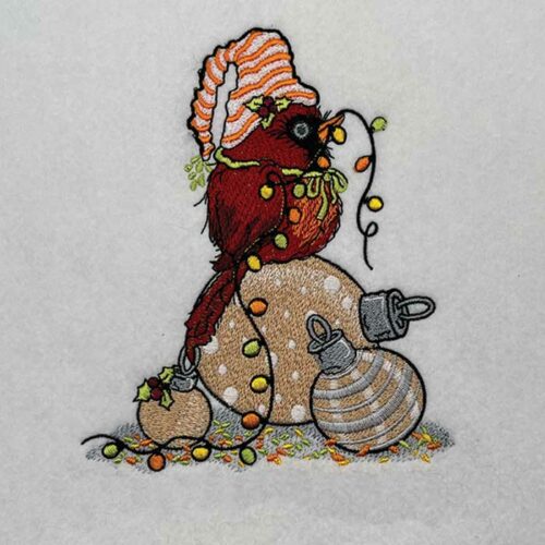 Merry and bright Cardinal Embroidery Designs