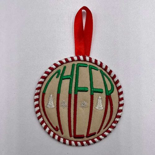 Christmas Ornament Cheer embroidery design