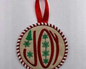 Christmas Ornament Joy embroidery design