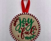 Christmas Ornament Joy Ful embroidery design