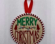 Christmas Ornament Merry Christmas embroidery design