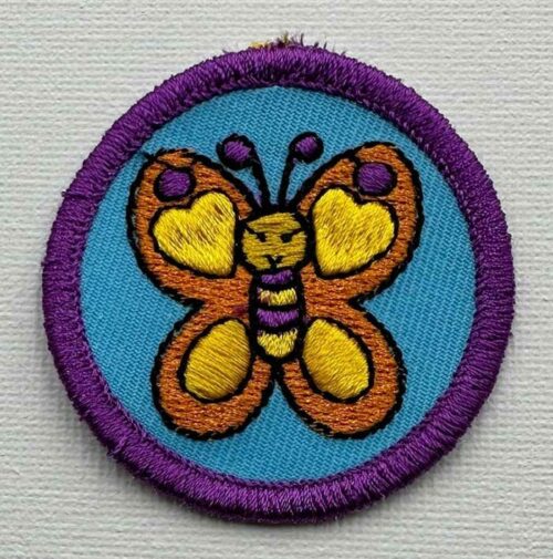 Cute Cuddly Critters Butterfly Patch embroidery design