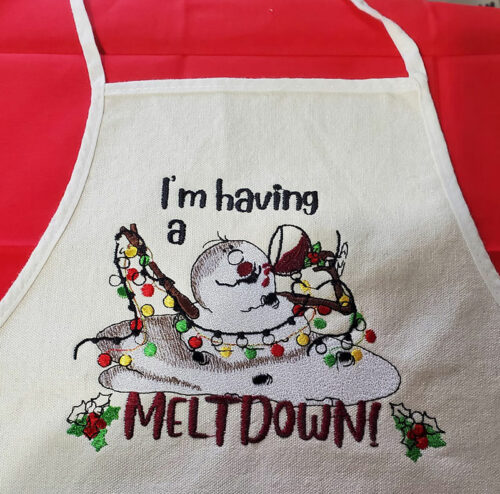 I'm having a meltdown apron