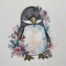 Floral Penguin1 Embroidery Design