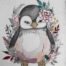Floral Penguin 4 embroidery design
