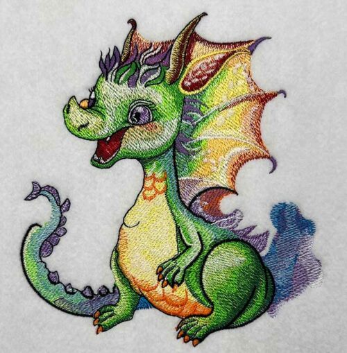 Cute Dragon 4 embroidery design