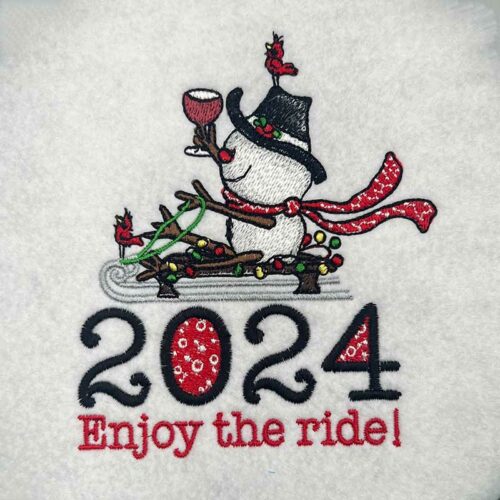 Enjoy the ride Embroidery design