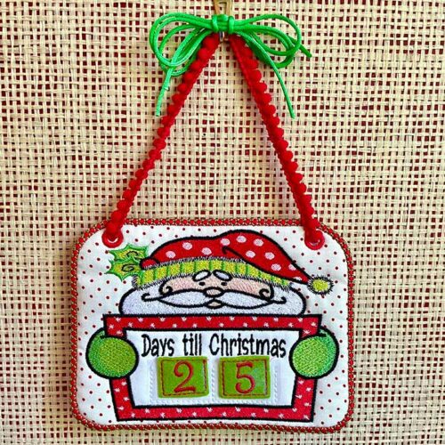 Days Till Christmas Embroidery design