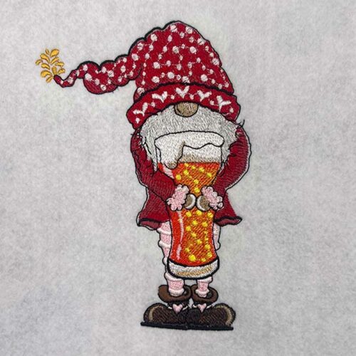 beer gnome embroidery design