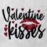 valentine kisses embroidery design