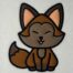fox applique embroidery design