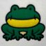frog applique embroidery design