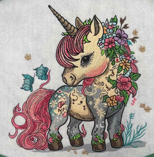 Cute Unicorn 1 embroidery design