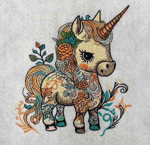 Cute Unicorn 3 embroidery design