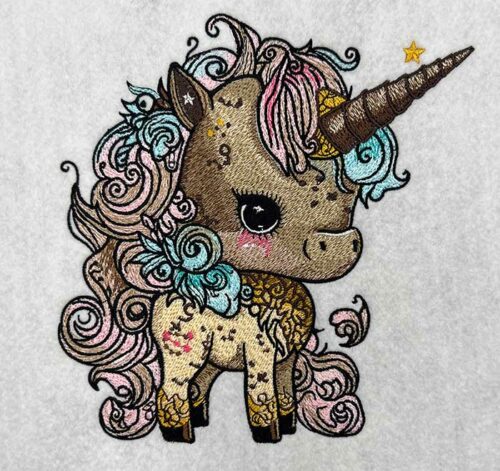 Cute Unicorn 4 embroidery design