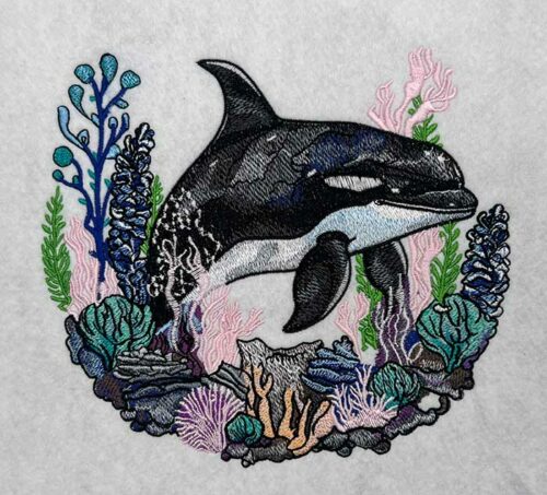 Orca 1 embroidery design