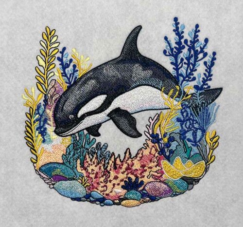 Orca 3 embroidery design