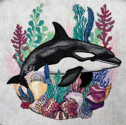Orca 4 embroidery design